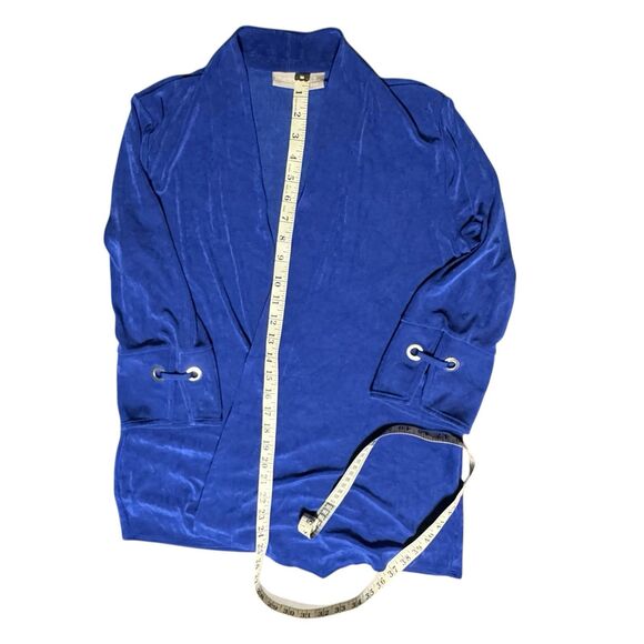 Chico's Travelers 3 Piece Pants Set Slinky Knit Royal Crotto Blue size 12/14 (2) - Picture 10 of 16